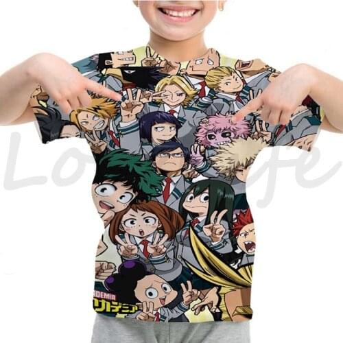 My Hero Academia T Shirt Kawaii Cartoon Boys Girls Short Sleeve Funny Tees Anime Boku No Hero Academia T-shirt Unisex Female