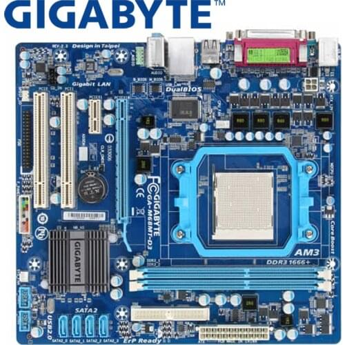 GIGABYTE GA-M68MT-D3 Desktop Motherboard 630A Socket AM3 For Phenom II/Athlon II DDR3 8G Used M68MT-S2