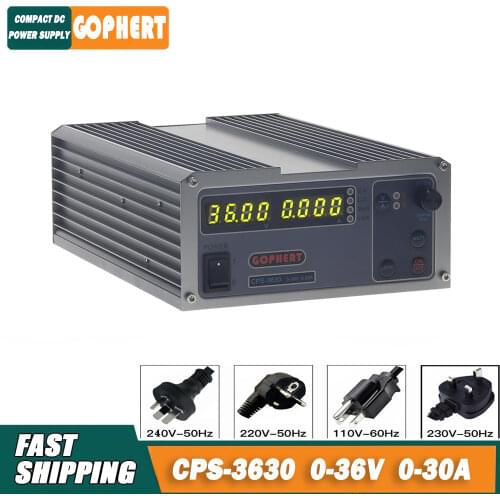 CPS 3630 0-36V 0-30A MCU PFC Compact Digital Adjustable DC Power Lab Switching Power Supply for Laboratory Maintenance