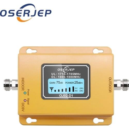Gsm Lte 1800 Booster LCD Display 70dB Gain 2g 4g LTE Cell Phone Booster DCS 1800MHz Mobile Phone Amplifier GSM Signal Booster