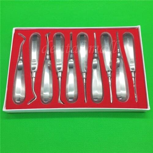 1set Dental Root Elevators Teeth Extraction Luxation Surgical Instruments Forceps Kit