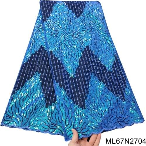 BEAUTIFICAL High Quality Lace African Lace Fabric 2021 Latest Sequin Lace Fabric French Tulle Lace Fabric For Wedding ML67N27