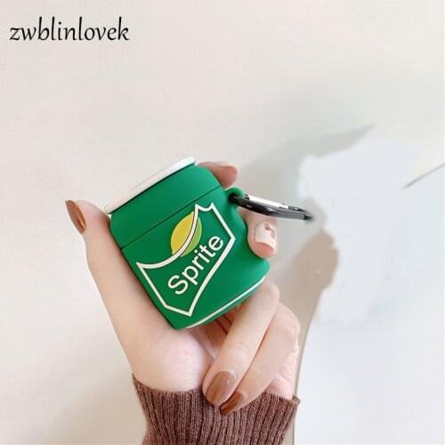 Cute Drink Box Keychain Wireless Bluetooth Silicone Case For Airpods Cover Air Pods Earphone Cases Keyring For Women Men Gift