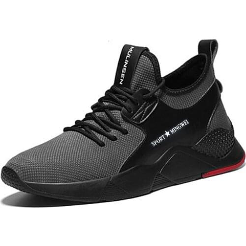 Mens Steel Toe Work Safety Shoes Casual Breathable Outdoor Sneakers Puncture Proof Boots Comfortable Industrial Shoes for Men