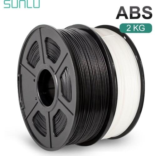 SUNLU ABS 2 Rolls1KG/Roll 1.75mm Dyeability High Quality ABS 3D Printer Filament Suitable For Printers With Heating Device