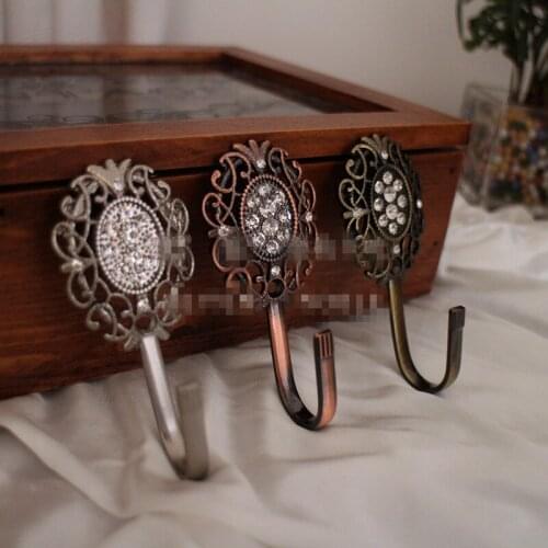 One pair curtain Holdbackswall hook Diamond modern curtain hook accessories alloy metal curtain tieback Holdbacks M247