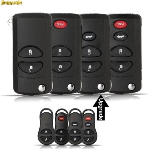 Jingyuqin 10X Remote Car Key Keyless Entry For Chrysler Grand Voyager PT Cruiser Dodge Ram Dakota Conversion Van Jeep Cherokee