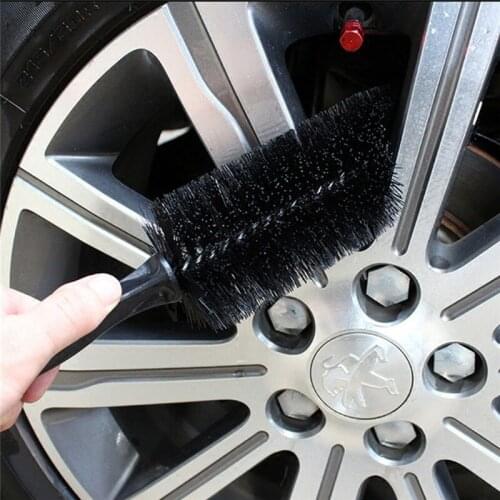 Wheel Rim Cleaning Brush Long Soft Bristle Car Wheel Brush Rim Tire Detail Brush Multipurpose Use Car Wheel Brush