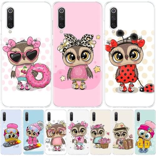 Cute Owl Hearts Lover Silicon Phone Case For Xiaomi Redmi Note 10 9 8 9S 8T 7 6 5 6A 7A 8A 9A 9C Pro Customized Cover Coque