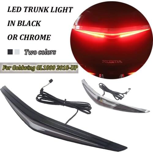 Motorcycle ABS Trunk Spoiler LED Red Rear Brake Light Turn Signal For Honda Goldwing GL1800 2018-2021