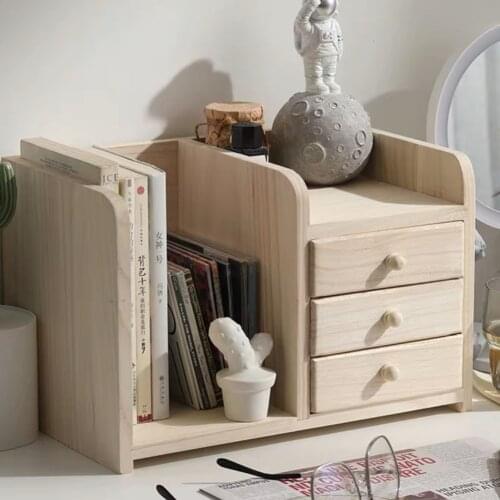 Office Desk Solid Wooden Drawer Storage Box Porta Mascarilla Table Sundries Cosmetics Organizing Childrens Small Bookshelf