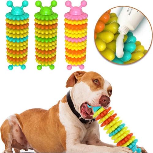 Funny Bite Resistant Dog Chew Toy Caterpillar Shape Teeth Cleaning Pet Product for Large Dogs Interactive Dog Toys Dropshipping