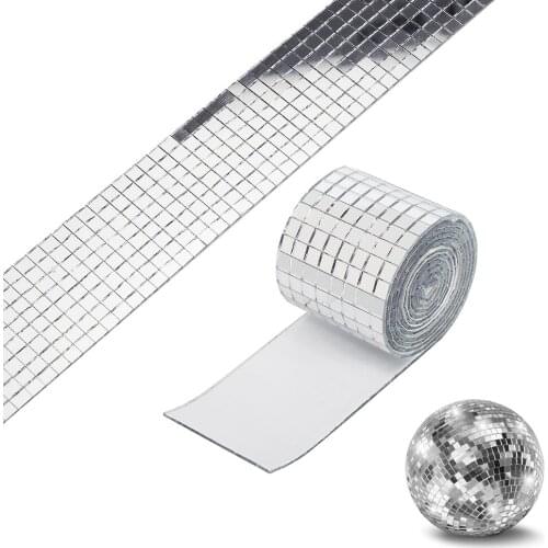 1464PCS Self-Adhesive Real Glass Mirror Mosaic Tiles Mini Square Round Glass Craft DIY Handmade Craft Party Home Decor Material