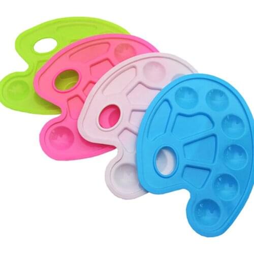 1pc Plastic Palette Children DIY Paint Watercolor Painting Candy Color Circle Paletters Oil Gouache Graffiti Art Supplies