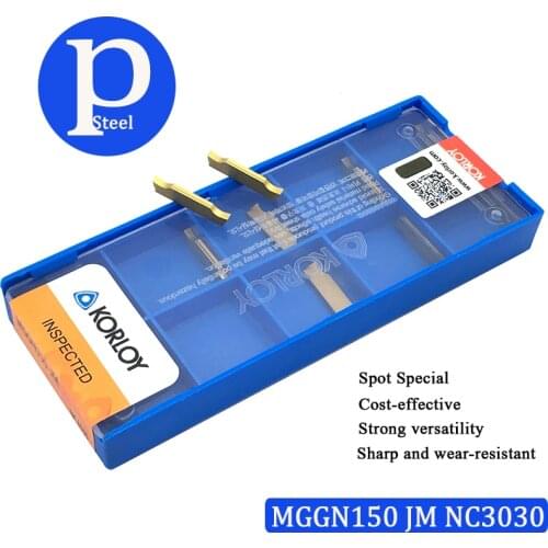 10pcs 100% Original MGGN150 JM NC3030 High Quality Carbide Inserts Grooving Turning Tool MGGN 150 Blades CNC Lathe Cutter Tools