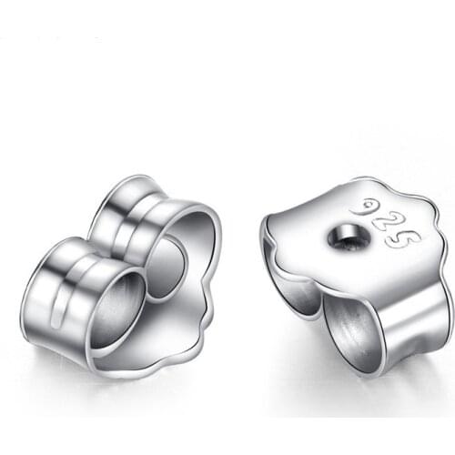 100Pairs/Lot 925 Sterling-Silver-Jewelry Earring For Women Stopper DIY Jewelry Brincos Bijoux Piercing Jewelry Pendientes Mujer