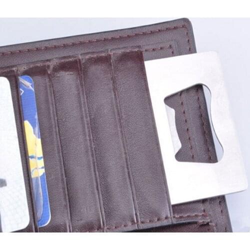 100pcs Polybag Packing Wallet Size Stainless Steel Credit Card Bottle Opener lin3902
