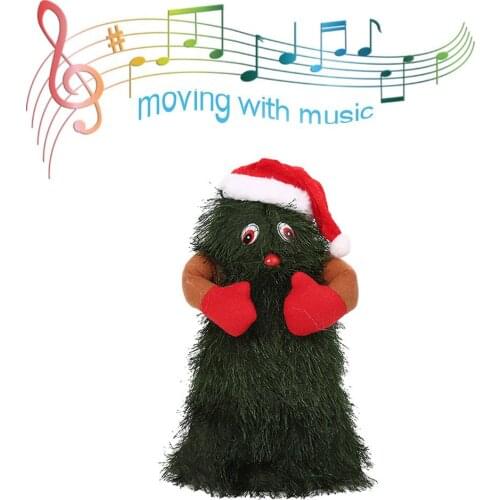 12 Inch Christmas Plush Toy Singing And Dancing Christmas Doll Ornament Simulation Santa Claus Children Holiday Gift