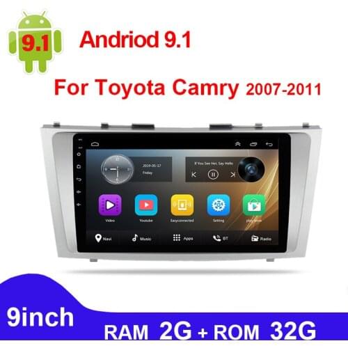 2 Din Android 9.1 Car Multimedia MP5 Player 9 Inch Car Radio Navigation GPS For Toyota Camry 2007 2008 2009-2011Car Stereo Video