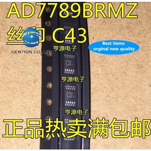 2PCS AD7789BRM AD7789BRMZ AD7789 silk-screen C43 converter in stock 100% new and original