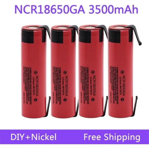 2021 100% Original 18650 Battery NCR18650GA 3.7V 3500mAh 18650 Lithium Rechargeable Battery For Flashlight battery DIY Nickel