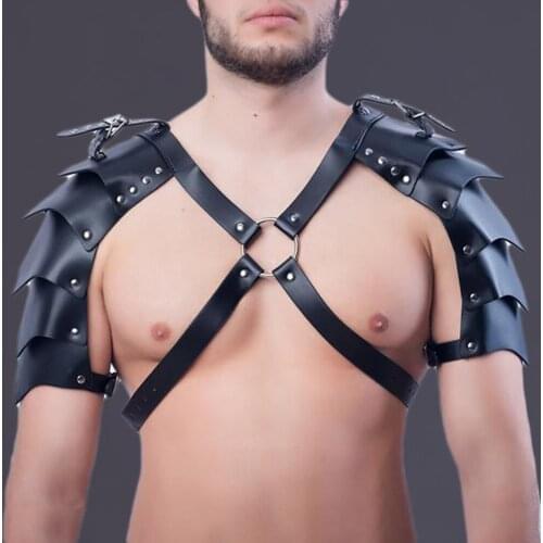 2021 Fashion Trend Men Leather Harness Gothic Lingerie BDSM Bondage Garter Belt Exotic Accessories Adjustable Sexy Costume