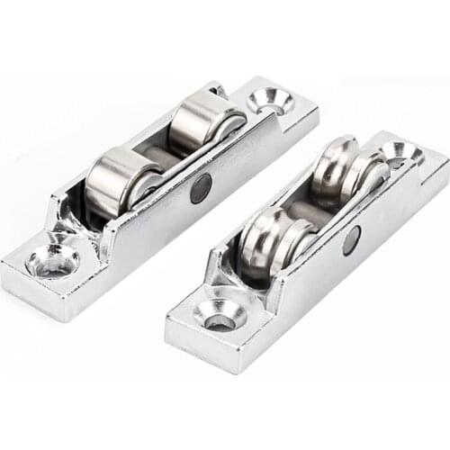 4Pcs 77 type Push-pull Window Pulley Zinc alloy Double Wheel Balance Adjustment Angle Wheel for Sliding Door Window Cabinet