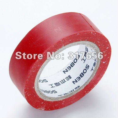 50pcs/lot,Red PVC Electrical Insulating fireproof Acidproof Adhesive Tape 18mm x10m x0.13mm NEW