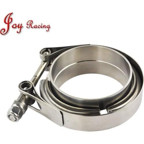 Free Shipping 2.5" 2.75" 3" 3.25" 3.5" 3.75" 4" 4.5" 5" 6" 304 Steel Stainless Male&Female Flange Exhaust V Band Clamp Kit
