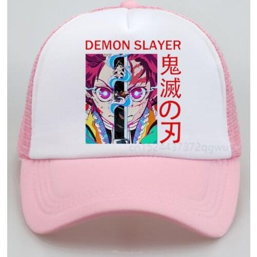 Japan Anime Demon Slayer Baseball Caps Cotton 100%Unisex Dad Hat Cap High Quality Mesh Breathable Man Women Summer Hat