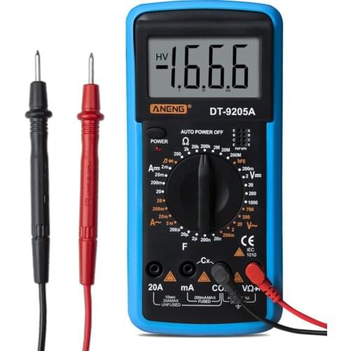 DT-9205a Handheld LCD Digital Multimeter AC DC Multimeter Professional Tester Meter Capacitance Voltmeter 1999 Counts Meter
