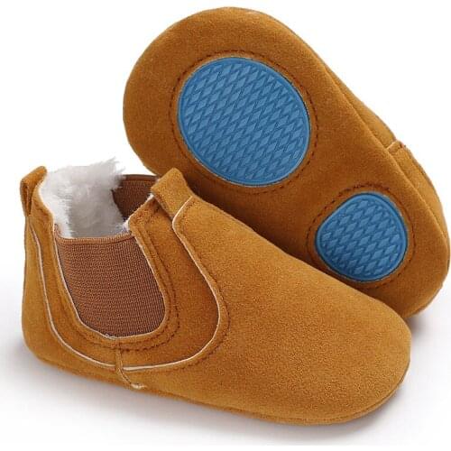 Newborn Baby Boy Girl Leather Soft Sole Crib Shoes Sneakers Prewalker Leopard Solid Warm First Walkers