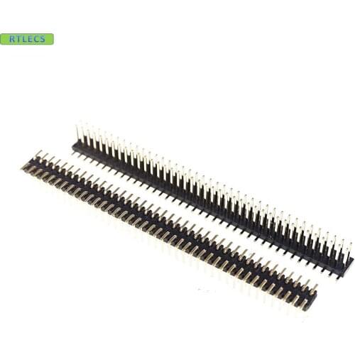 1000 pcs 2x40 P 80 Pin 1.27 mm male Header Dual row Straight PCB SMT male Pin Headers Rohs Lead free