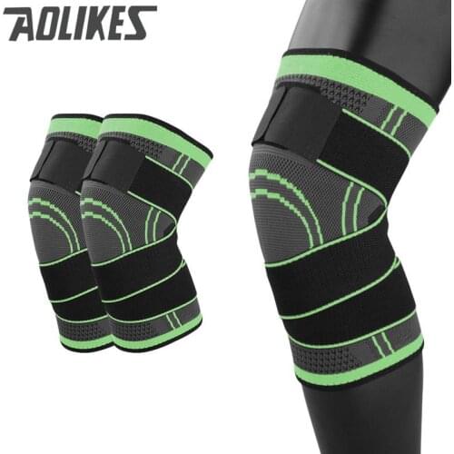 1Pcs Mens Nylon Elastic Basketball Volleyball Protector Knee Pads Brace Male Sports Fitness Kneepad Support For Running Hiking