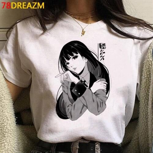 Kakegurui t shirt women white t shirt tumblr ulzzang vintage plus size t shirt couple clothes