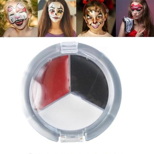 3 Colors Face Body Painting Oil Red Black White Women Men Zombie Cosmetic Pigment Makeup Cosplay Clown BB Cream Halloween M0Q6