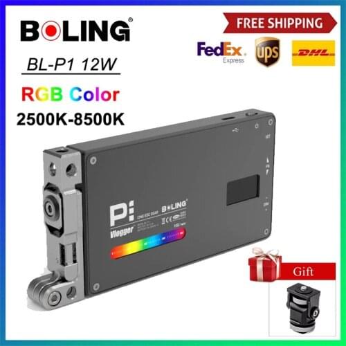 Boling BL-P1 12W Photography Lighting with RGB Full Color Dimmable Fill Light 2500K-8500K For DSLR Camera Studio Vlog LED Lighti