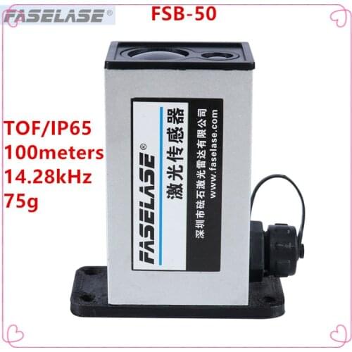 FASELASE TOF lidar sensor IP65 measuring range of the miniature laser ranging sensor is 1m ~ 100m with frequency up to 14.28khz