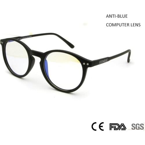 Sorbern Anti Blue Rays Fatigue Eyeglasses Round Computer Glasses For Women Men Spectacles Frames Oculos de grau Goggles