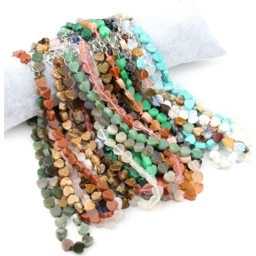 Wholesale Natural Stone Agates Necklace Choker for Women Men Necklaces Quartz Stone Necklace 18 Inches