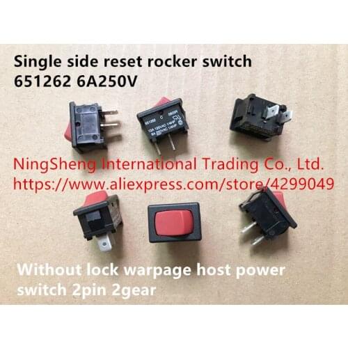 Original new 100% single side reset rocker switch 651262 6A250V 2pin 2gear without lock warpage host power switch