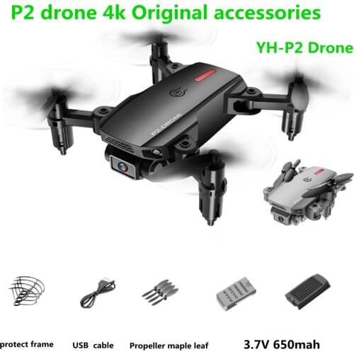 P2 Drone 4K Original Accessories 3.7V 650mah Battery Propeller Blade USB Charging Line For YH-P2 Quadcopter Spare Parts