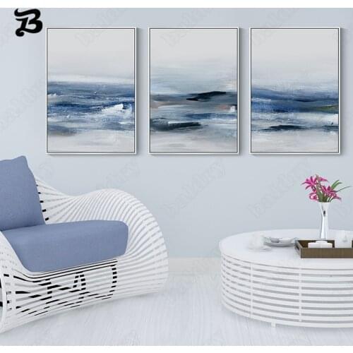 Posters Modern Landscape Canvas Painting Wall Art Pictures Prints Abstract Decorative Ocean for Living Room Bedroom Home Decor