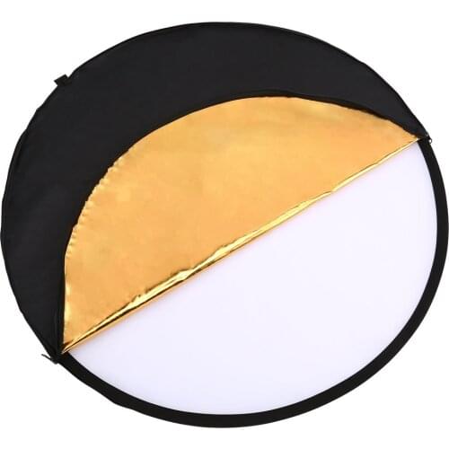 60cm 80cm Round Disk 5 in 1 Portable Circular Steel-framed Photography Studio Light Mulit Collapsible Reflector+carrying Bag