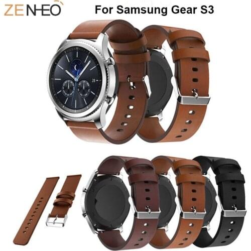 Watchbands Wrist Strap For Samsung Galaxy Watch 46mm straps Wristband For Samsung Gear S3 Classic Replacement Leather bracelet
