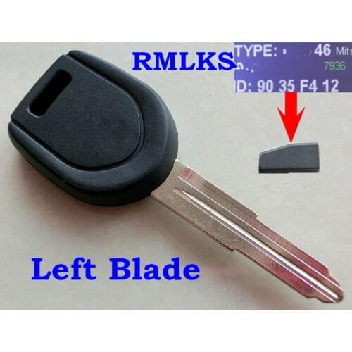 RMLKS Transponder Key Fob 4D61 Chip for Mitsubishi L200 Shogun Pajero Montero-MIT8 Mit11R Blade LCK46 Chip