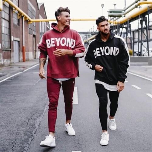 Sportswear cotton fitness Tracksuit Set Two Piece body-building Wear Fashion Jogging Suit Autumn Winter Outfits Gym CLothes