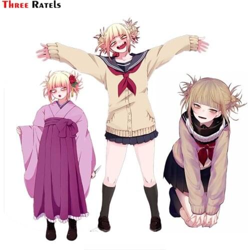 Three Ratels F513 Funny Cute Toga Himiko Boku No Hero Academia Anime Girl Sticker For Car-Styling Vinyl Auto Decal Decoration