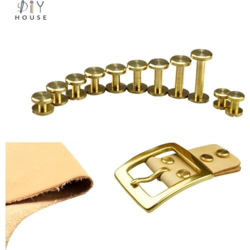 20Pcs Plane Brass Screw Rivets DIY Craft Leather Bag Accessories Stud Screw Nail Belt Fasteners Buckles Photo Album Books Spike
