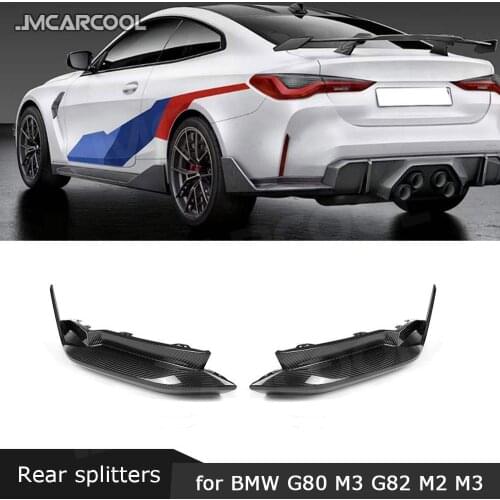 Rear Diffuser Lip Splitters Rear Bumper Dry Carbon for BMW 3 4 Series G80 G82 G83 M3 M4 2021 UP MP Style Fiber Glass